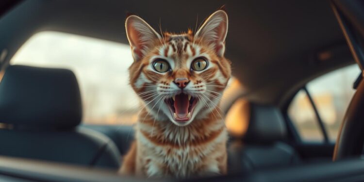 Cat Panting in Car