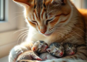 cat bringing kittens